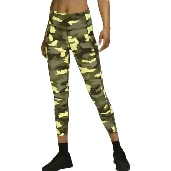Lululemon Fast & Free Tight 25" Camo Crispin Green - Picture 1 of 9